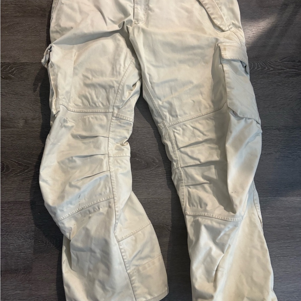 Burton Men's Light Beige snowboard Cargo Pants gore Tex